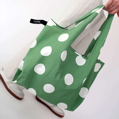 Notabag tote torba olive dots 2
