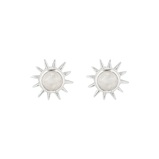 Pura vida naušnice silver moonstone sunray