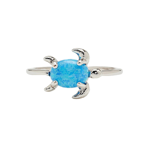 Pura vida prsten silver sea turtle vel 7