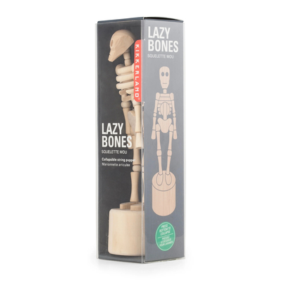 Kikkerland lutka lazy bones skeleton 1