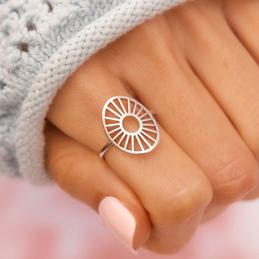 Pura vida prsten silver sunburst vel 7 1