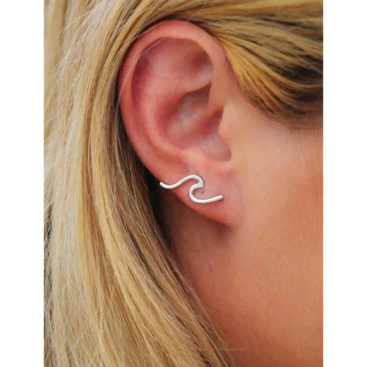 Pura vida naušnice silver wave 1