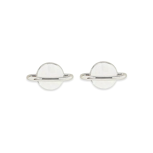 Pura vida naušnice silver opal saturn white