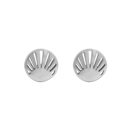Pura vida naušnice silver cutout sunburst
