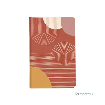 Clairefontaine terracotta bilježnica bjanko 7,5x12cm