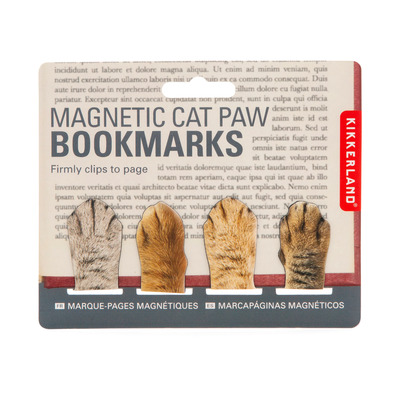 Kikkerland magnetni bookmark cat paws 4 kom