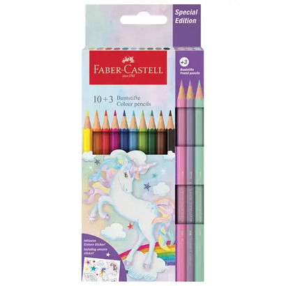 Faber castell drvene bojice pastel unicorn set 10+3