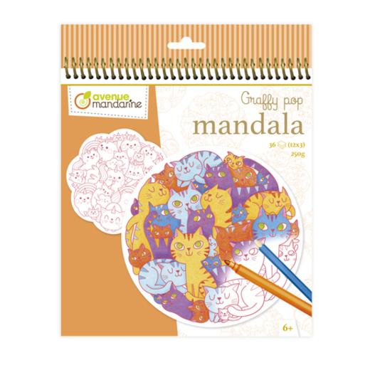 Avenue mandarine graffy blok mandala mačke