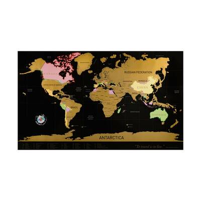 My travel map world black