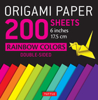 Origami papers 200 sheets vibrant colours