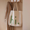 Design letters platnena torba hi. zelena 2