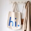 Design letters platnena torba hi. plava 2