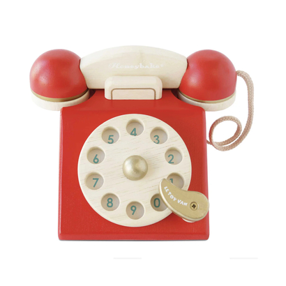 Le toy van drveni telefon vintage