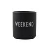 Design letters šalica weekend black