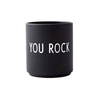 Design letters šalica you rock black