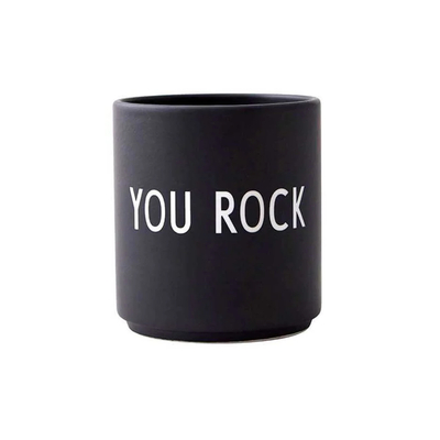 Design letters šalica you rock black