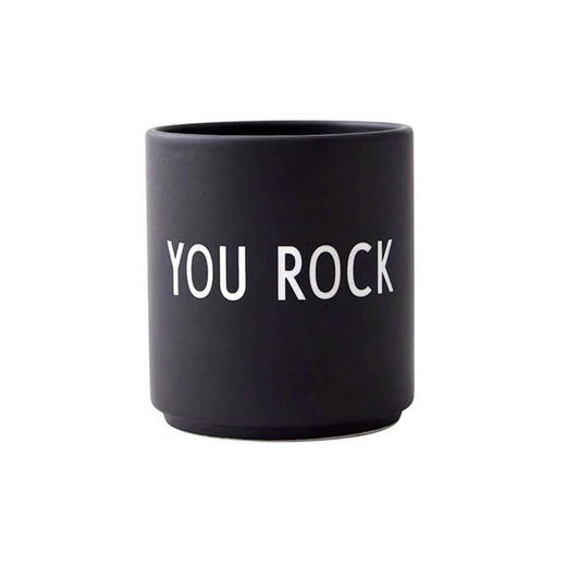 Design letters šalica you rock black