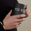 Design letters šalica you rock black 1