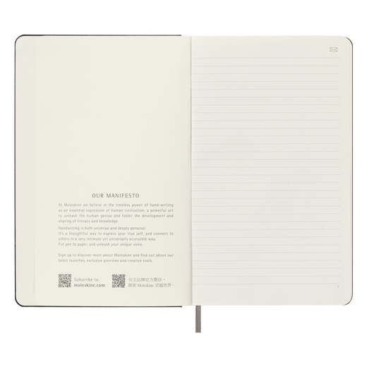 Moleskine bilježnica smart crte crna 13x21cm 2