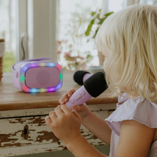 Lalarma karaoke set s dva mikrofona ljubičasti 2