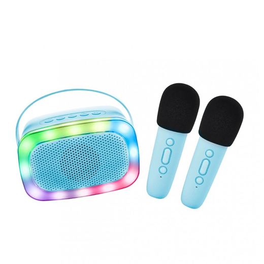 Lalarma karaoke set s dva mikrofona plavi