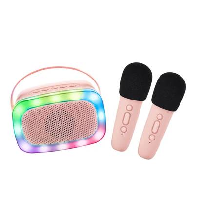 Lalarma karaoke set s dva mikrofona rozi