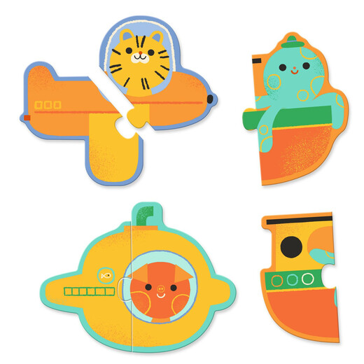 Djeco puzzle duo vozila3