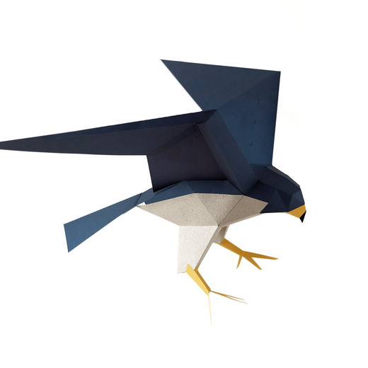 Plego 3d papirnata figura sivi sokol falco peregrinus