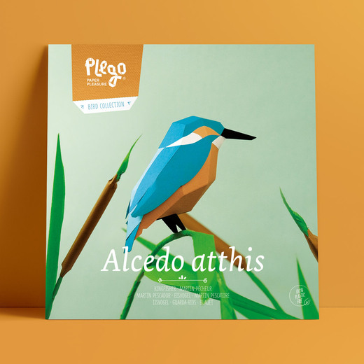 Plego 3d papirnata figura vodomar alcedo atthis 4