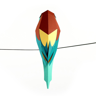 Plego 3d papirnata figura pčelarica merops apiaster