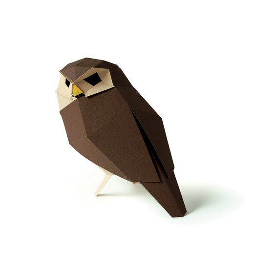 Plego 3d papirnata figura mala sova athene noctua