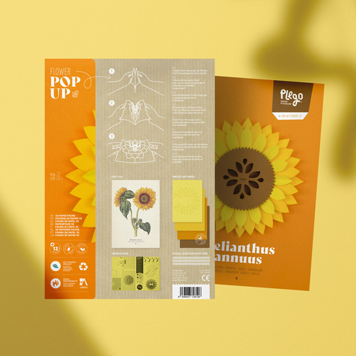 Plego 3d pop up suncokret helianthus annuus 3