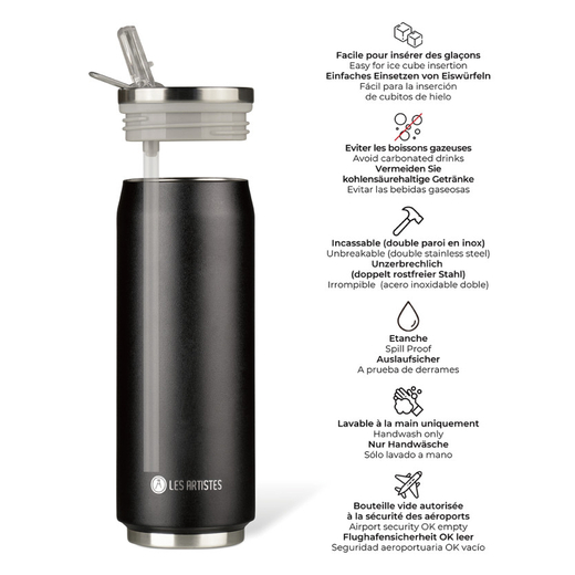 Les artistes termos limenka inox black 500 ml 2