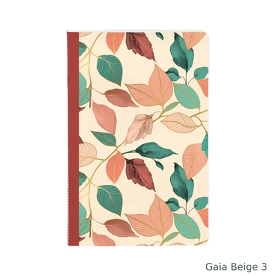 Clairefontaine gaia beige bilježnica 11x17cm 2