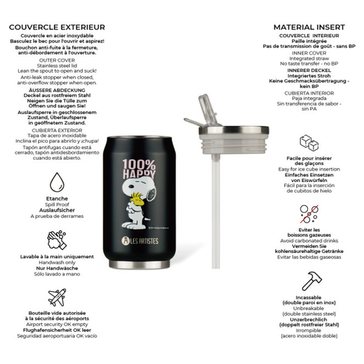 Les artistes termos limenka inox happy snoopy 280ml 1