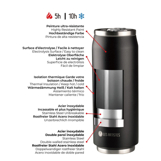 Les artistes termos limenka inox enjoy snoopy 280ml 2