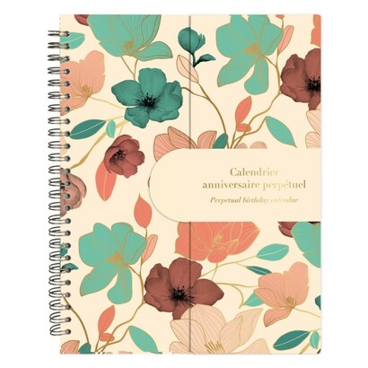 Clairefontaine gaia bilježnica rođendanski kalendar bež 23x17 cm