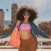 Notabag torba ruksak orange pink stripes 4