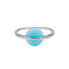 Pura vida prsten silver opal saturn blue vel. 7
