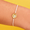 Pura vida narukvica gemstone eye coin gold vanilla 1