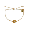 Pura vida narukvica gemstone eye coin gold vanilla