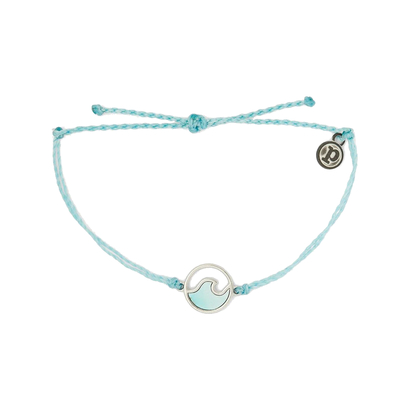 Pura vida narukvica stone wave silver crystal blue