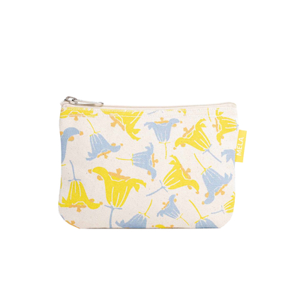 Melawear kozmetička torbica mala greige bellflower print
