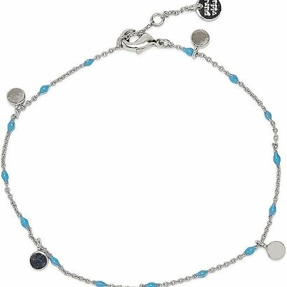 Pura vida nanožnica silver dainty enamel chain