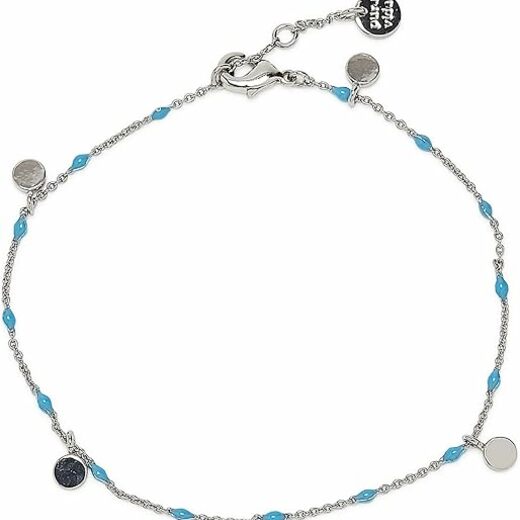 Pura vida nanožnica silver dainty enamel chain