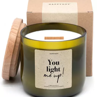 Happysoy mirisna svijeća zelena you light me up!