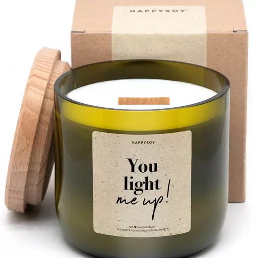 Happysoy mirisna svijeća zelena you light me up!