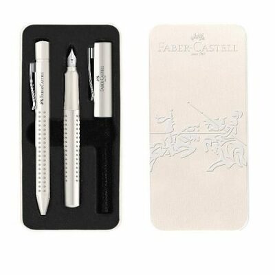 Faber castell garnitura kemijska nalivpero grip harmony bijela