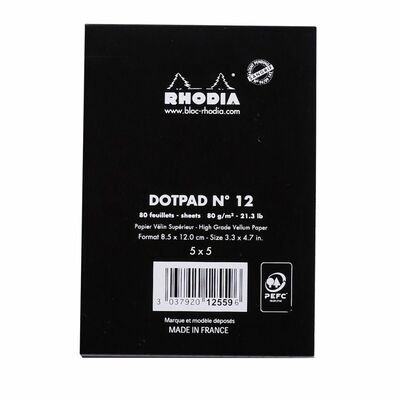Clf rhodia blok dotpad dots 8,5x12cm crni 1