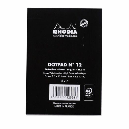 Clf rhodia blok dotpad dots 8,5x12cm crni 1